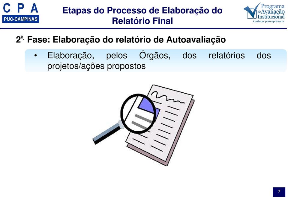 Fase: Elaboração do relatório de