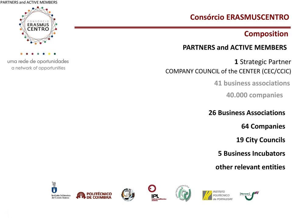 (CEC/CCIC) 41 business associations 40.