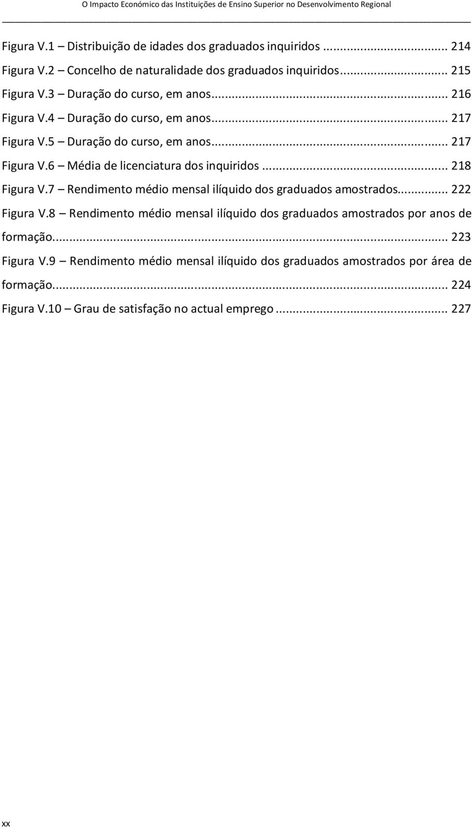 .. 217 Figura V.6 Média de licenciatura dos inquiridos... 218 Figura V.7 Rendimento médio mensal ilíquido dos graduados amostrados... 222 Figura V.