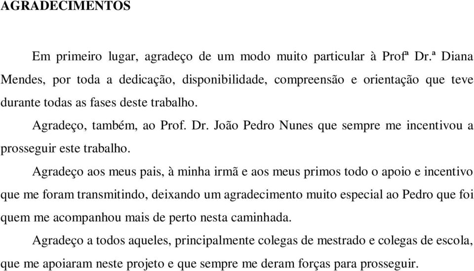 João Pedro Nunes que sempre me incentivou a prosseguir este trabalho.