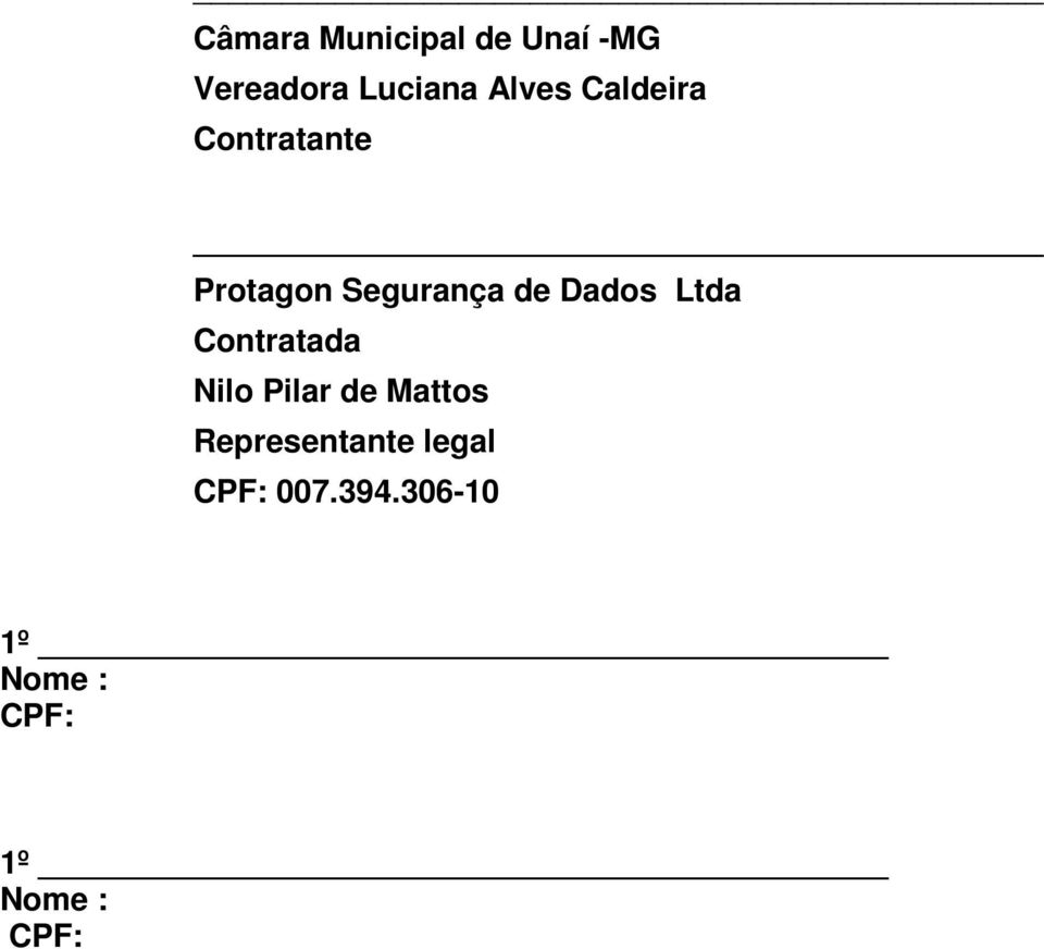 Dados Ltda Contratada Nilo Pilar de Mattos