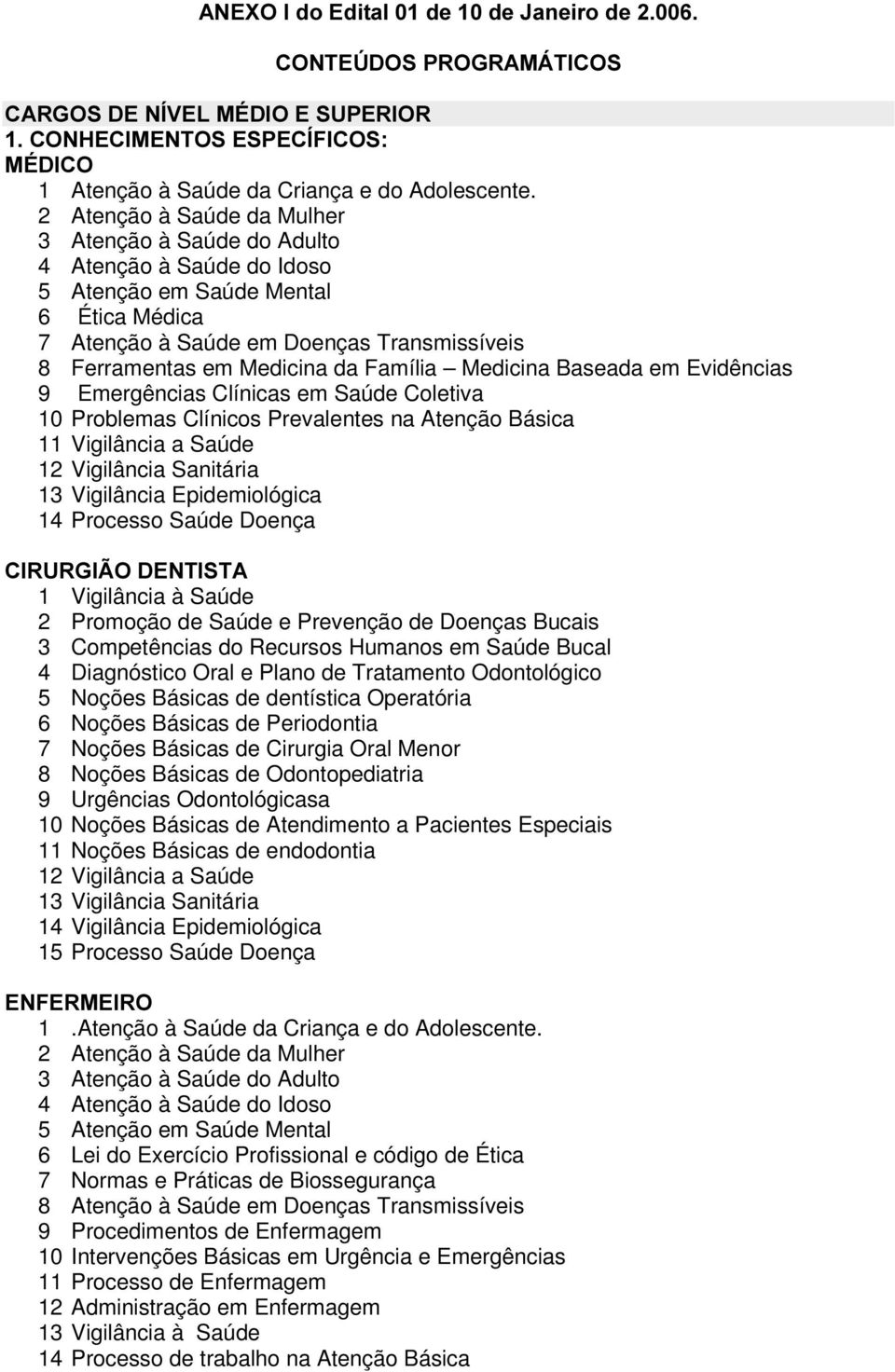 Família Medicina Baseada em Evidências 9 Emergências Clínicas em Saúde Coletiva 10 Problemas Clínicos Prevalentes na Atenção Básica 11 Vigilância a Saúde 12 Vigilância Sanitária 13 Vigilância