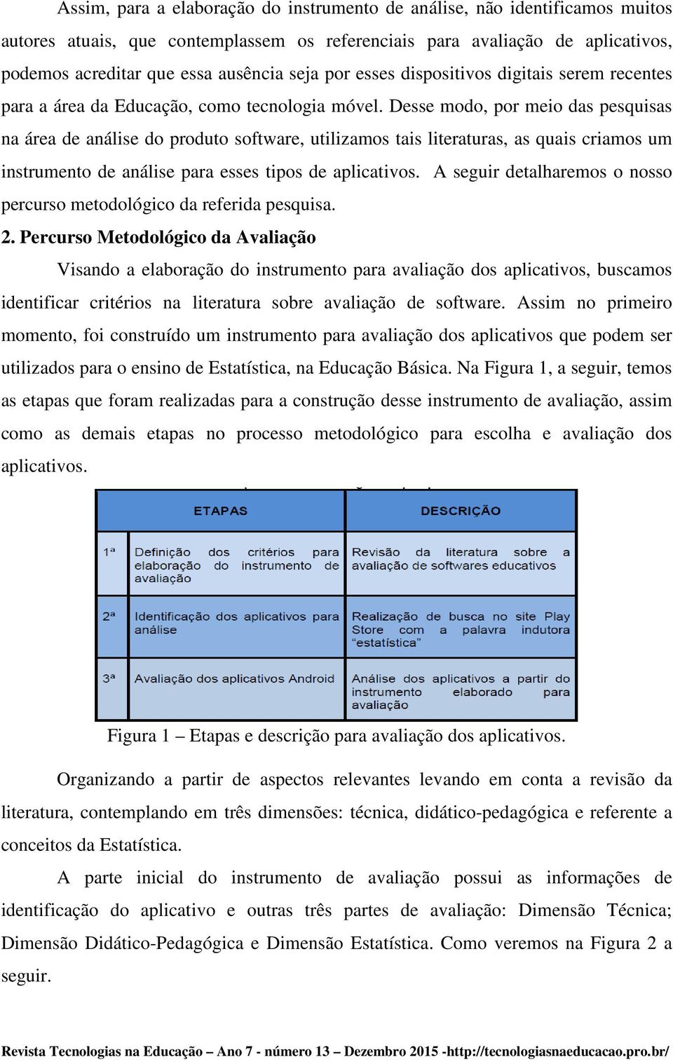 Desse modo, por meio das pesquisas na área de análise do produto software, utilizamos tais literaturas, as quais criamos um instrumento de análise para esses tipos de aplicativos.