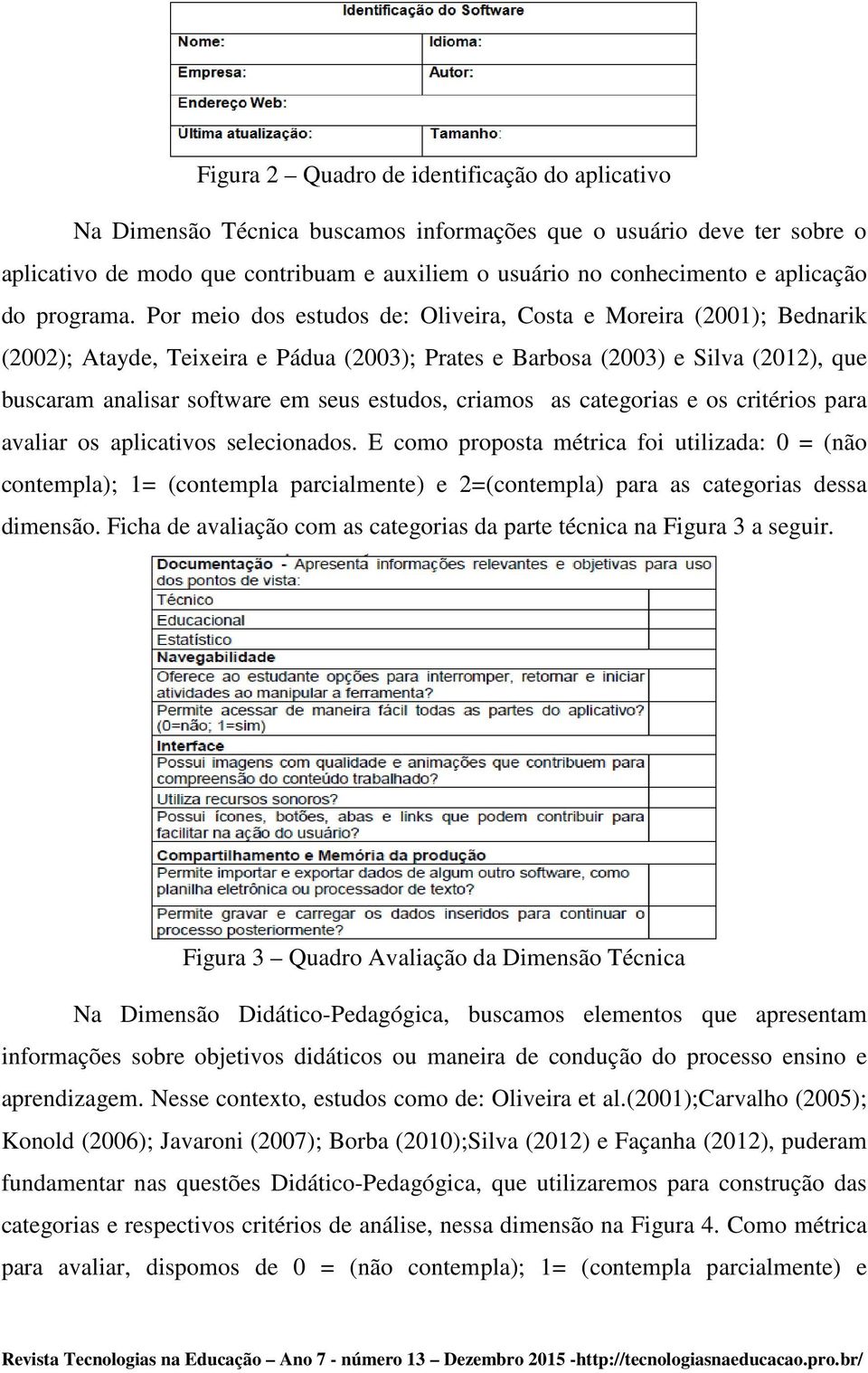 Por meio dos estudos de: Oliveira, Costa e Moreira (2001); Bednarik (2002); Atayde, Teixeira e Pádua (2003); Prates e Barbosa (2003) e Silva (2012), que buscaram analisar software em seus estudos,