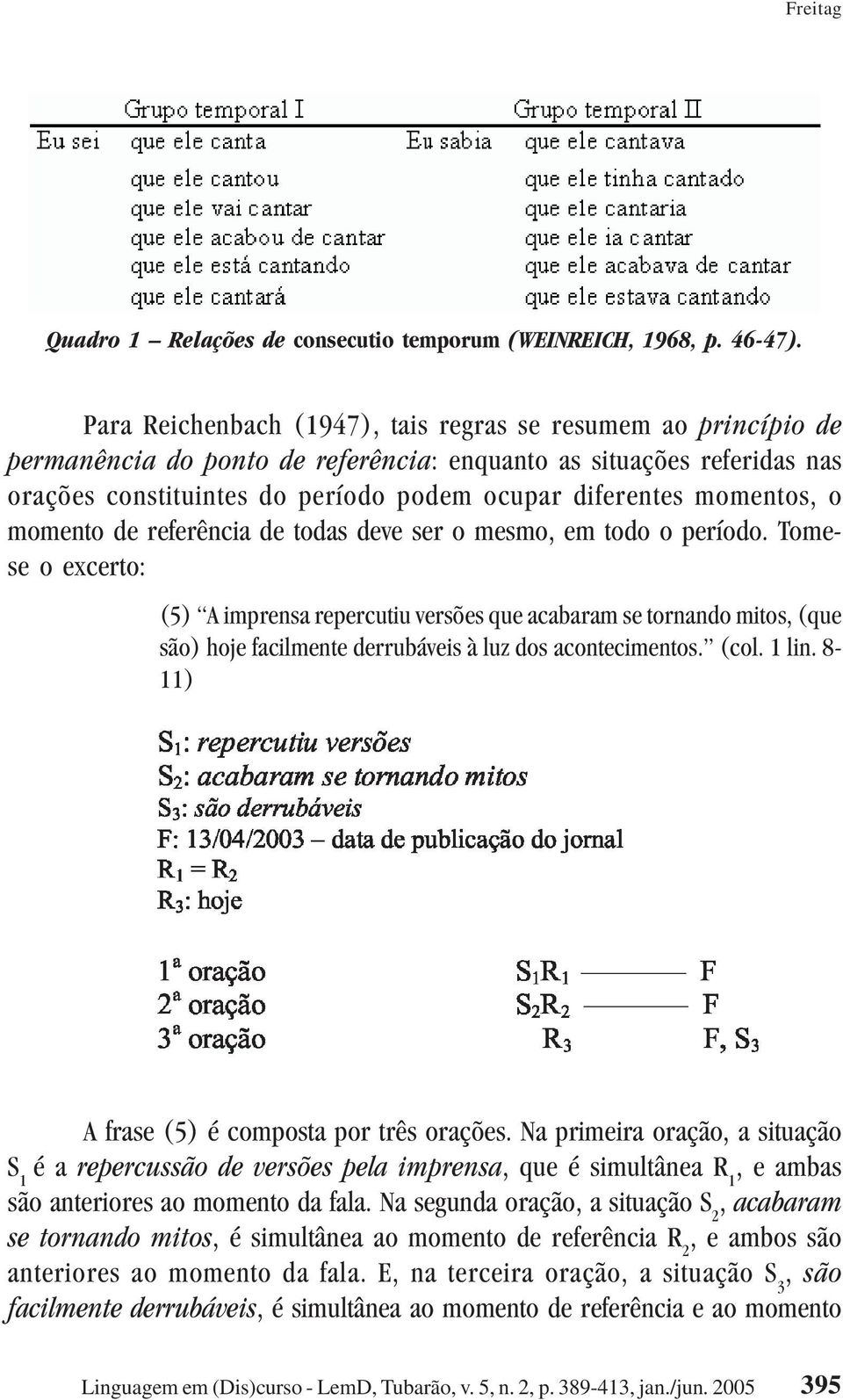 momentos, o momento de referência de todas deve ser o mesmo, em todo o período.