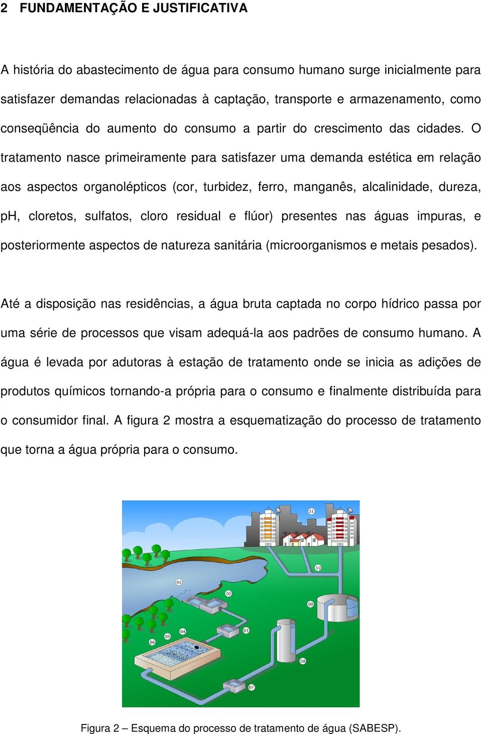 O tratamento nasce primeiramente para satisfazer uma demanda estética em relação aos aspectos organolépticos (cor, turbidez, ferro, manganês, alcalinidade, dureza, ph, cloretos, sulfatos, cloro