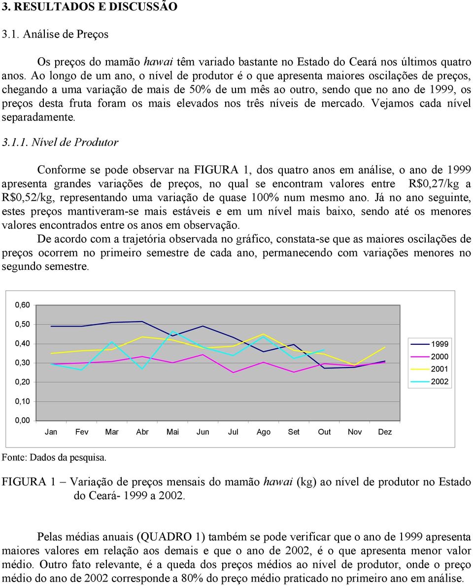 foram os mais elevados nos três níveis de mercado. Vejamos cada nível separadamente. 3.1.