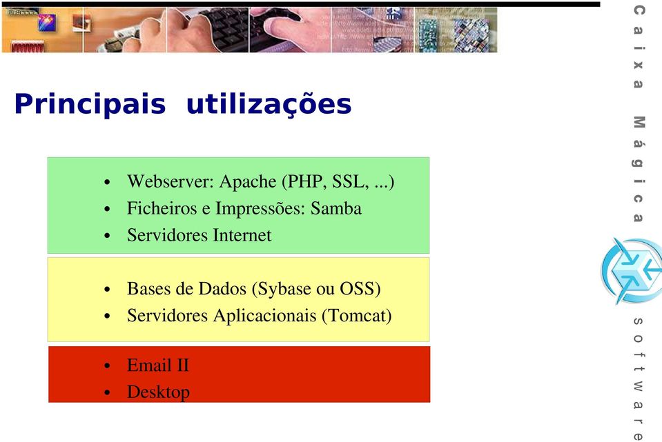 Servidores Internet Bases de Dados (Sybase ou