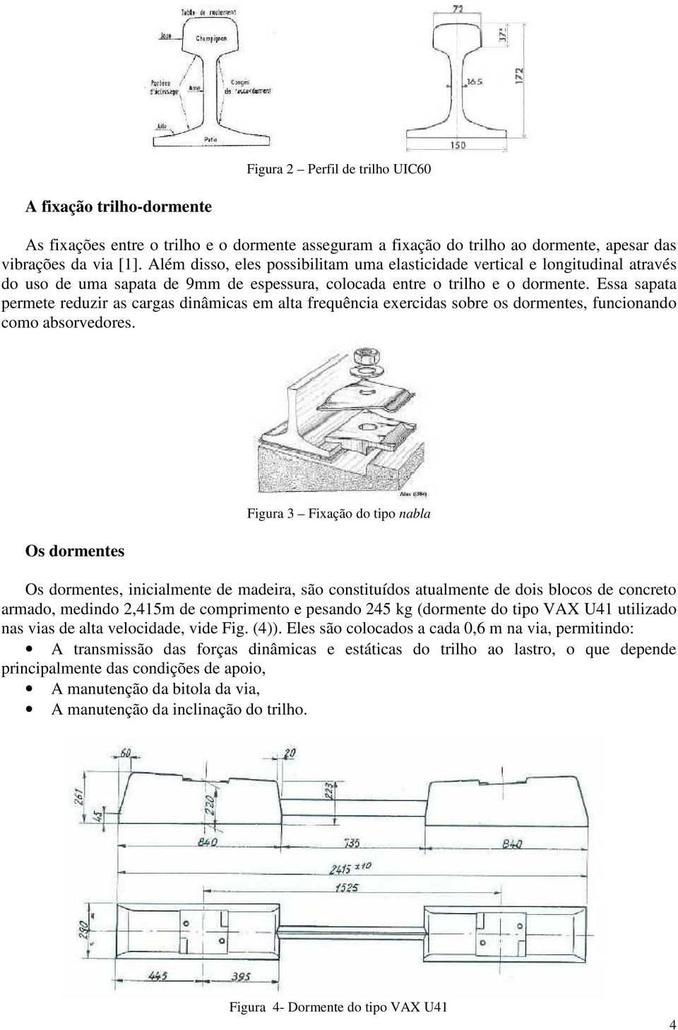 Essa sapata permete reduzir as cargas dinâmicas em alta frequência exercidas sobre os dormentes, funcionando como absorvedores.