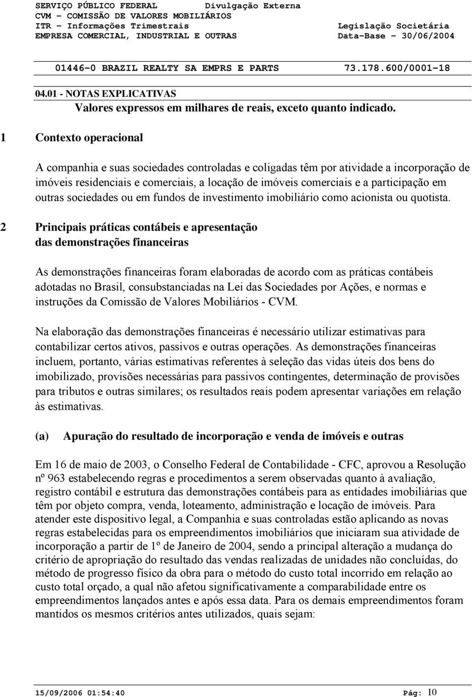 outras sociedades ou em fundos de investimento imobiliário como acionista ou quotista.