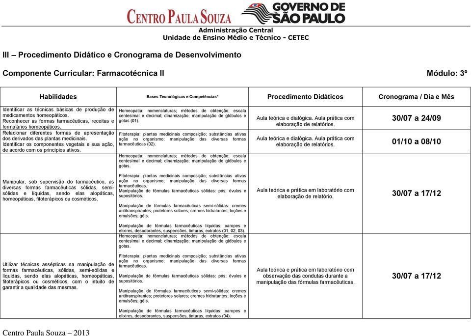 Identificar os componentes vegetais e sua ação, de acordo com os princípios ativos.