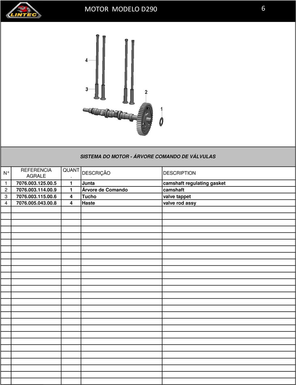 2 7076003114009 1 Árvore de Comando camshaft 3