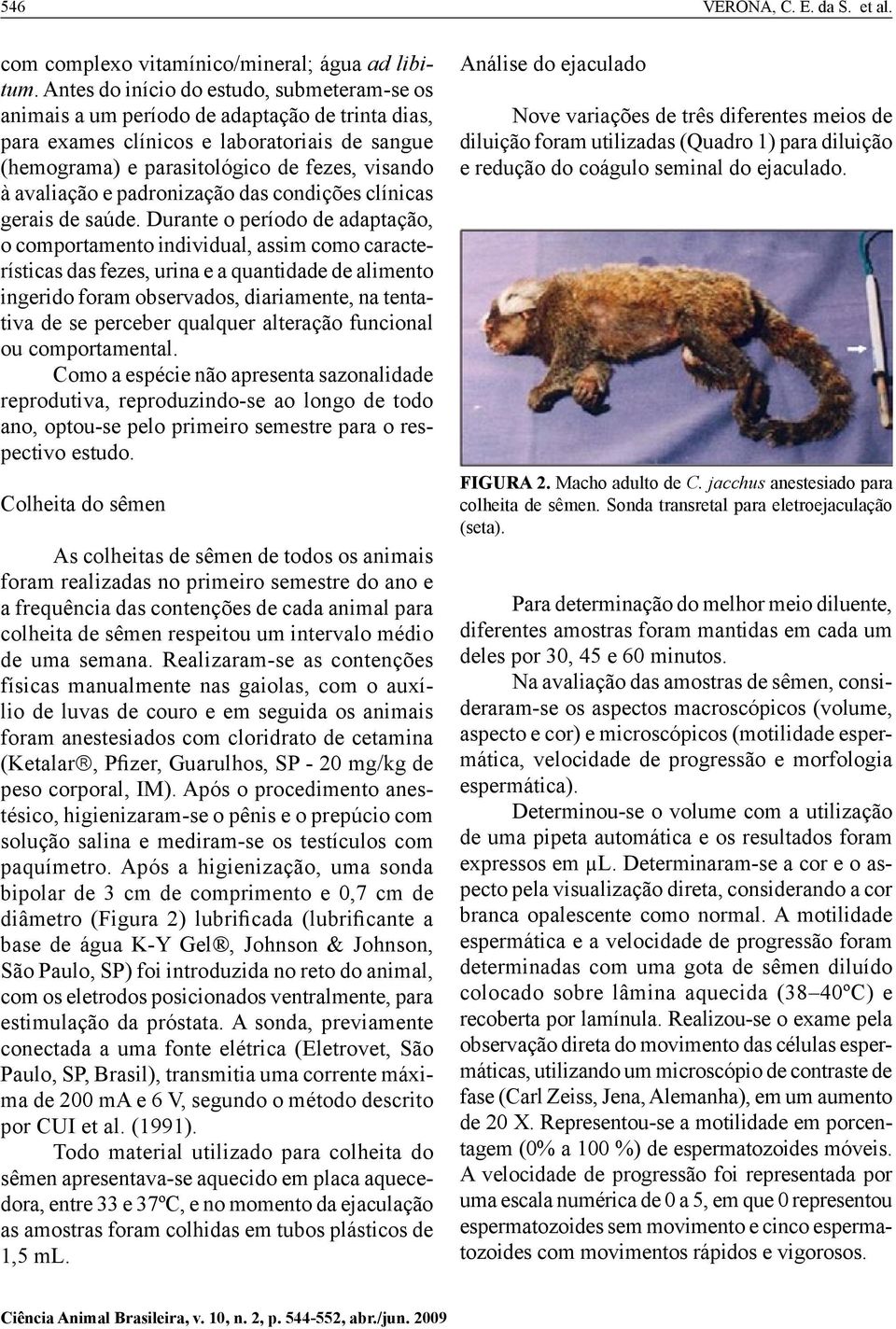 e padronização das condições clínicas gerais de saúde.