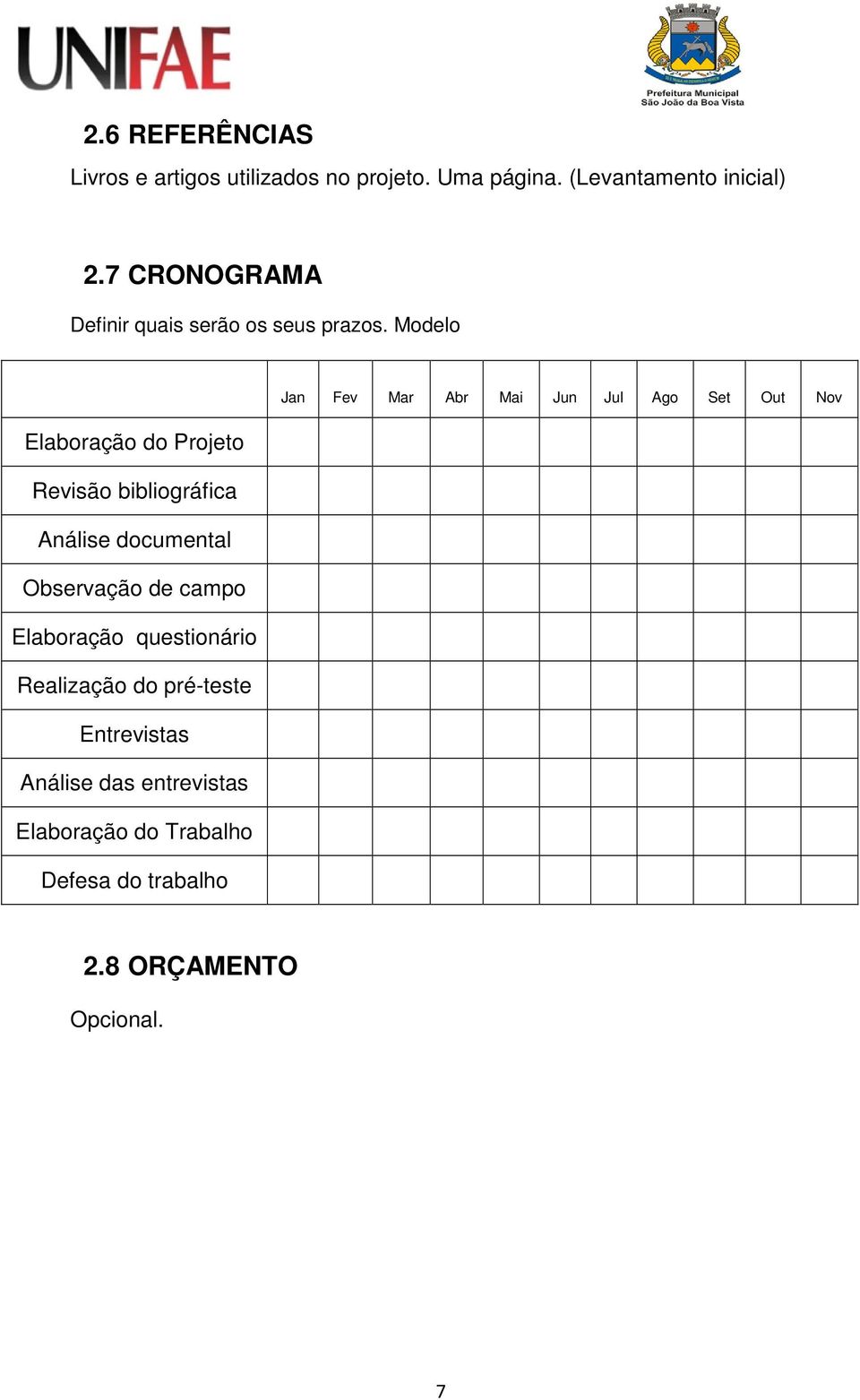 Modelo Elaboração do Projeto Revisão bibliográfica Análise documental Observação de campo Elaboração