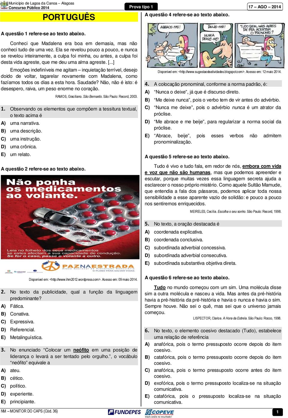 ..] Emoções indefiníveis me agitam inquietação terrível, desejo doido de voltar, tagarelar novamente com Madalena, como fazíamos todos os dias a esta hora. Saudade?