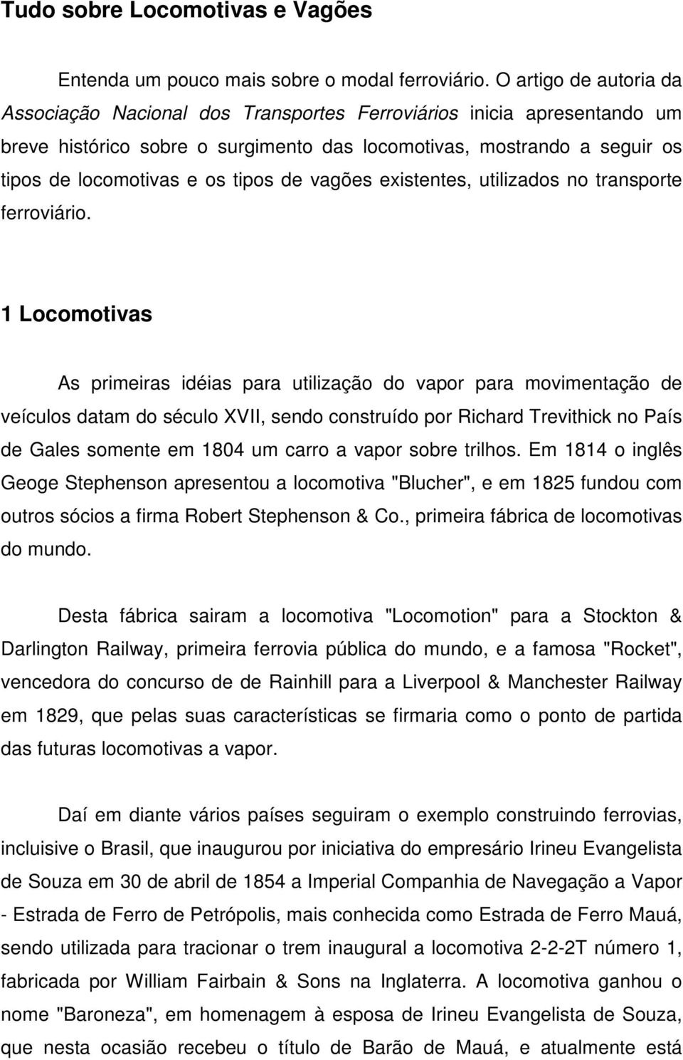 tipos de vagões existentes, utilizados no transporte ferroviário.