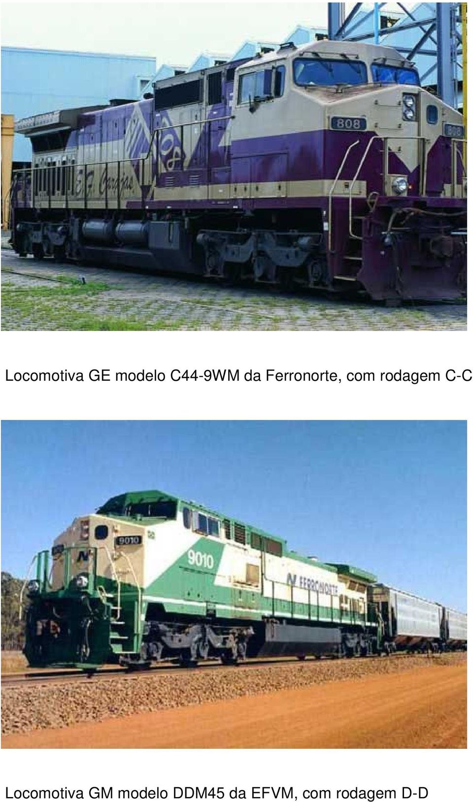 rodagem C-C Locomotiva GM