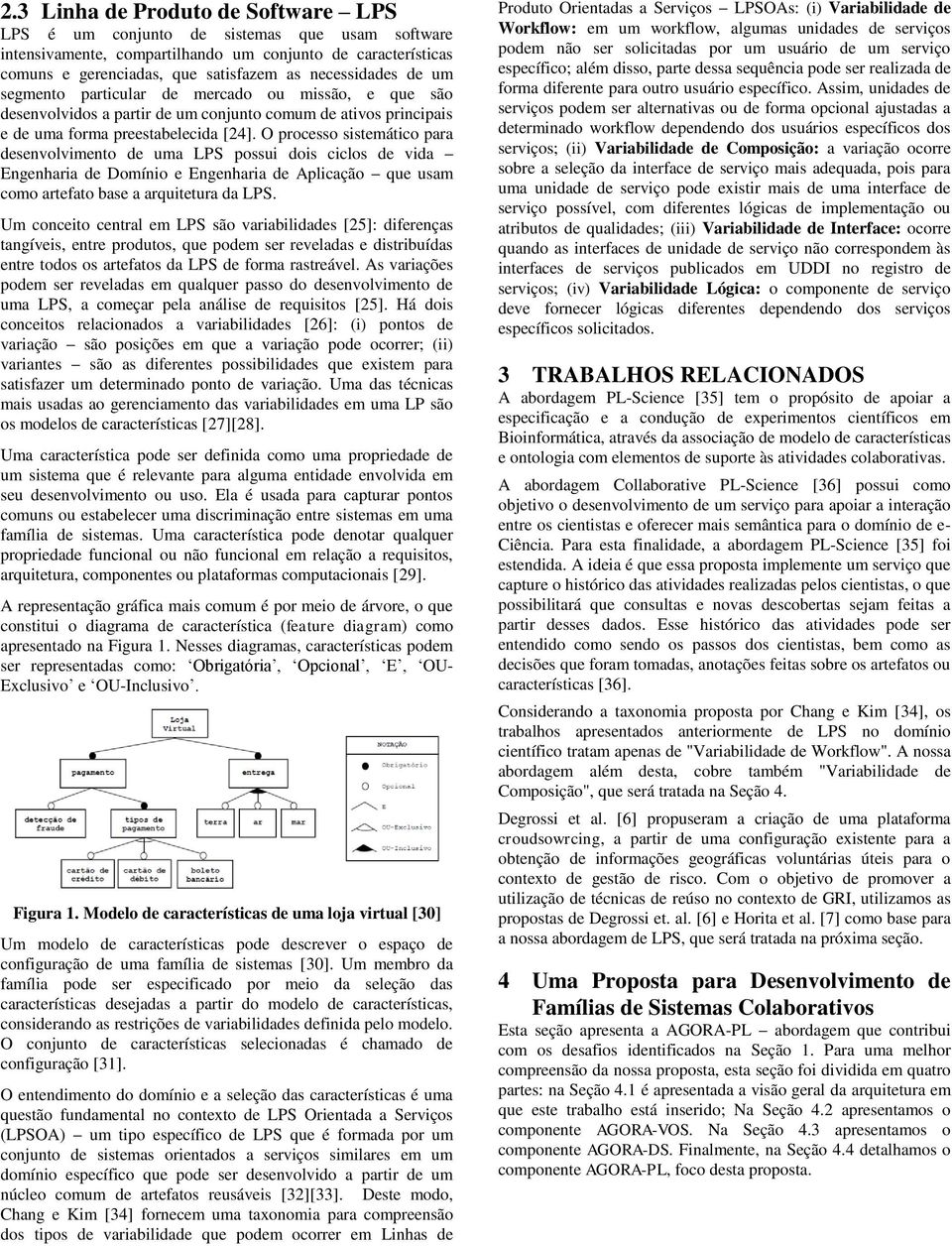 O processo sistemático para desenvolvimento de uma LPS possui dois ciclos de vida Engenharia de Domínio e Engenharia de Aplicação que usam como artefato base a arquitetura da LPS.