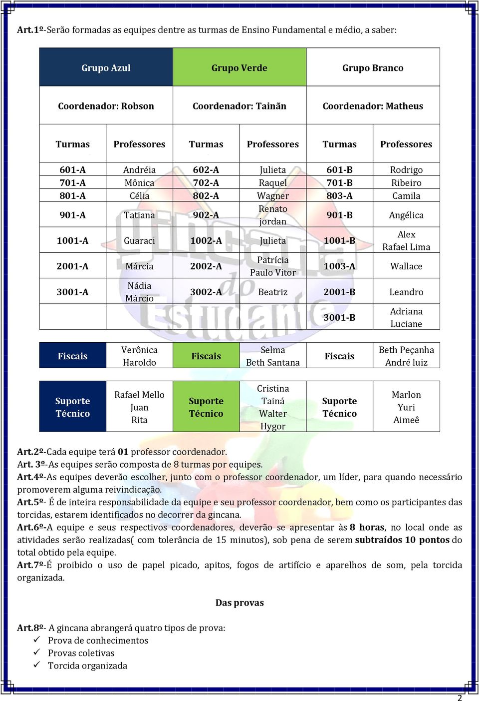 jordan 901-B Angélica 1001-A Guaraci 1002-A Julieta 1001-B Alex Rafael Lima 2001-A Márcia 2002-A Patrícia Paulo Vitor 1003-A Wallace 3001-A Nádia Márcio 3002-A Beatriz 2001-B Leandro 3001-B Adriana