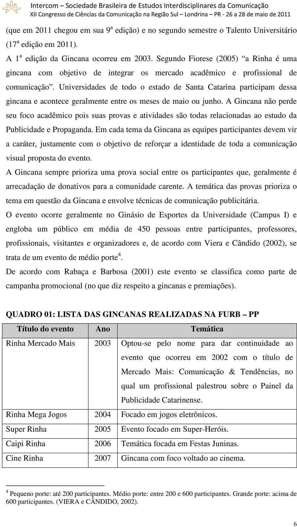 Universidades de todo o estado de Santa Catarina participam dessa gincana e acontece geralmente entre os meses de maio ou junho.