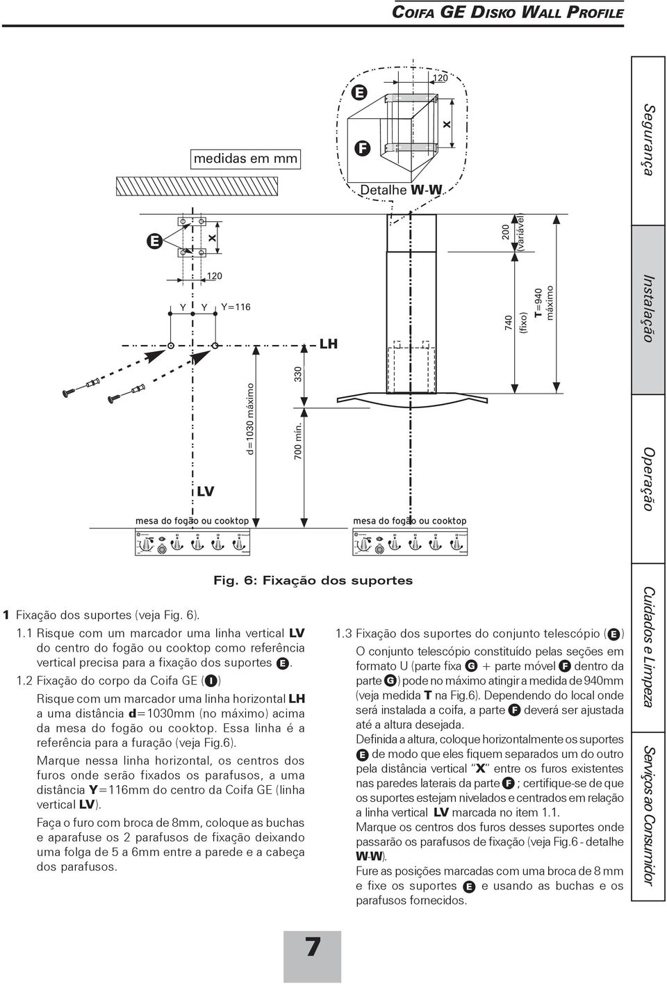 Essa linha é a referência para a furação (veja Fig.6).