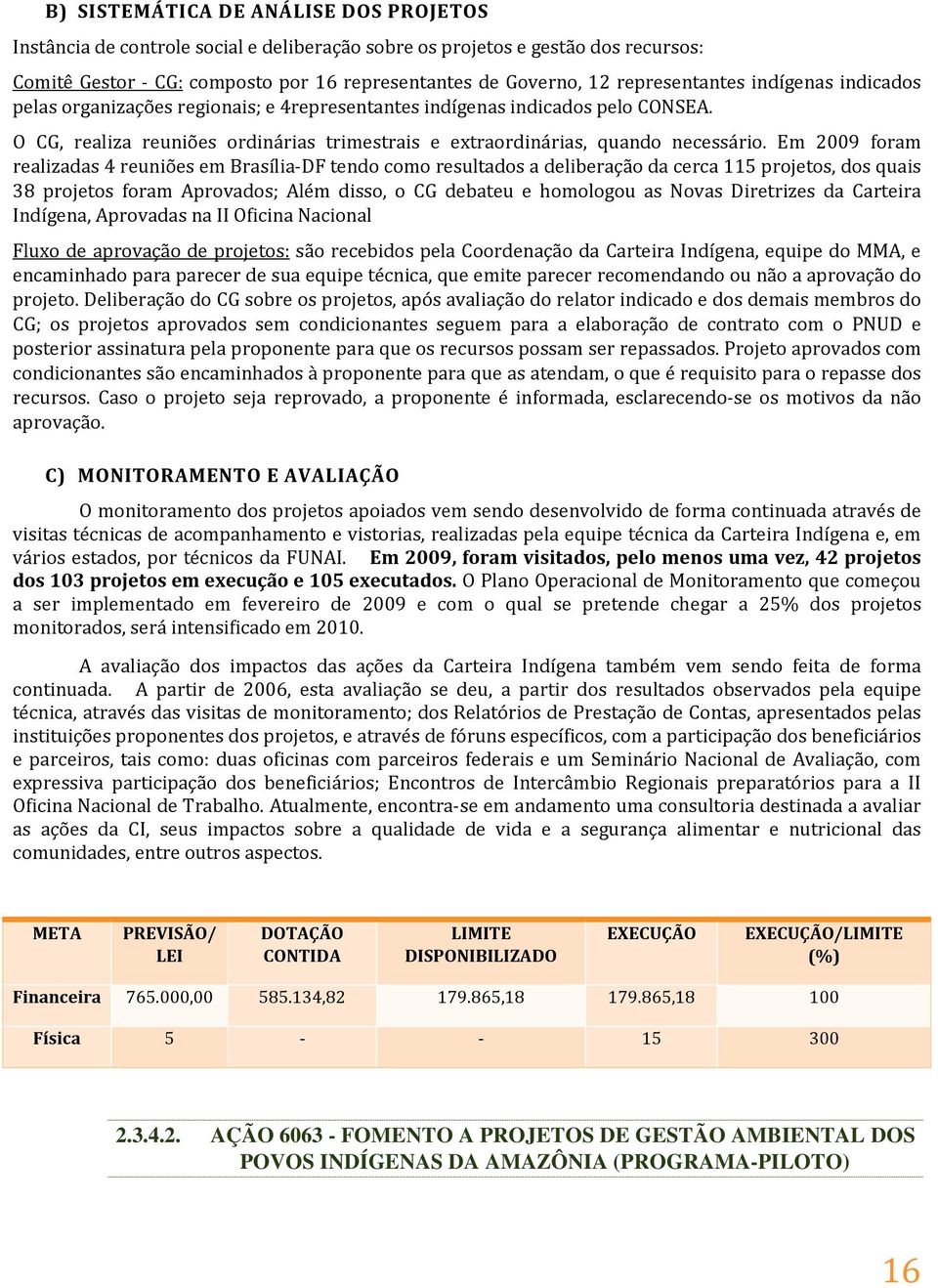 Em 2009 foram realizadas 4 reuniões em Brasília-DF tendo como resultados a deliberação da cerca 115 projetos, dos quais 38 projetos foram Aprovados; Além disso, o CG debateu e homologou as Novas