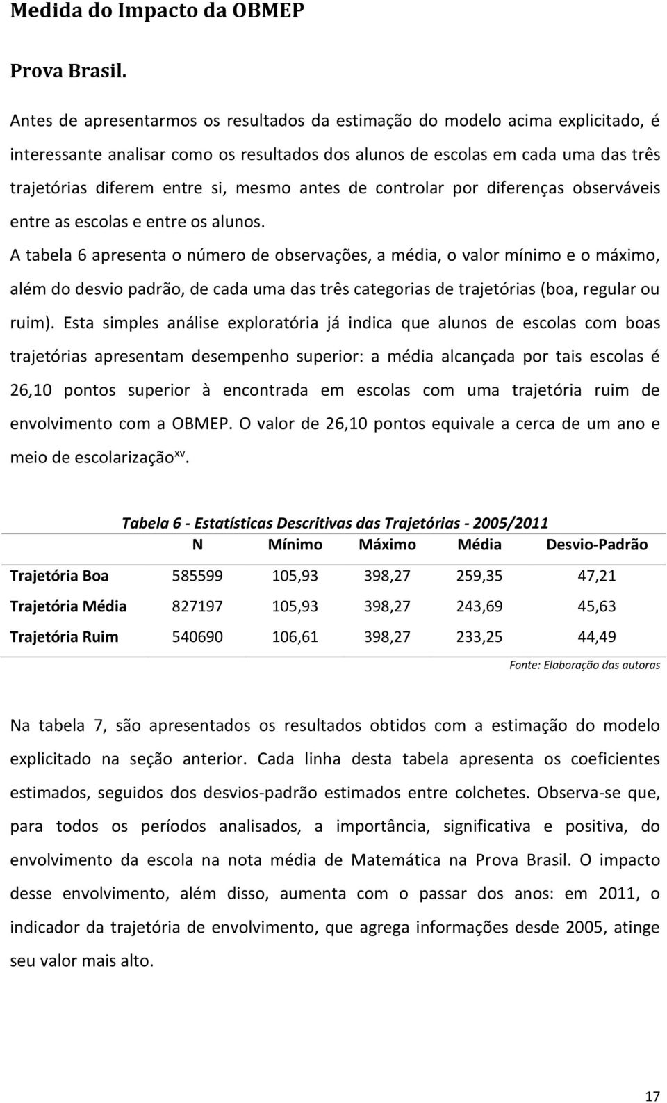 mesmo antes de controlar por diferenças observáveis entre as escolas e entre os alunos.