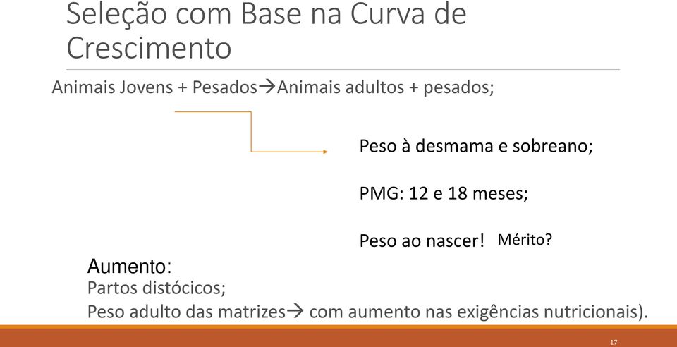 18 meses; Peso ao nascer! Mérito?