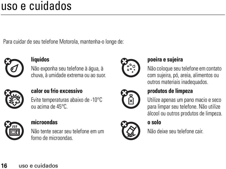 microondas Não tente secar seu telefone em um forno de microondas.