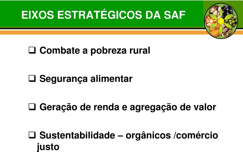 Geração de renda e agregação de valor