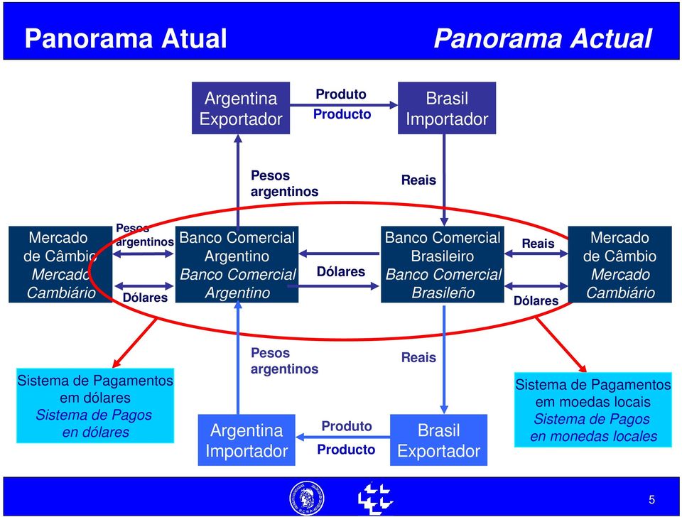Brasileño Reais Dólares Mercado de Câmbio Mercado Cambiário Sistema de Pagamentos em dólares Sistema de Pagos en dólares Pesos argentinos