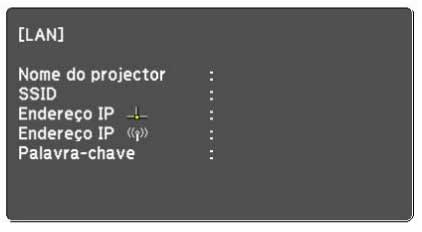 Conexão ao projetor através do software em um sistema de rede Quando o projetor é configurado conforme indicado abaixo, você pode conectar o projetor e o computador através de uma rede usando o