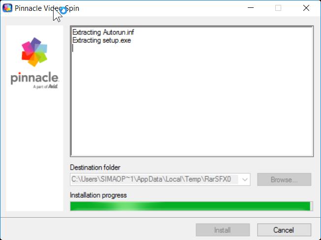 Instalando o Pinnacle VideoSpin - Passo 2