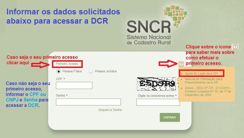 2. A PÁGINA IRA REDIRECIONAR PARA O SITE DO SNCR, ONDE O