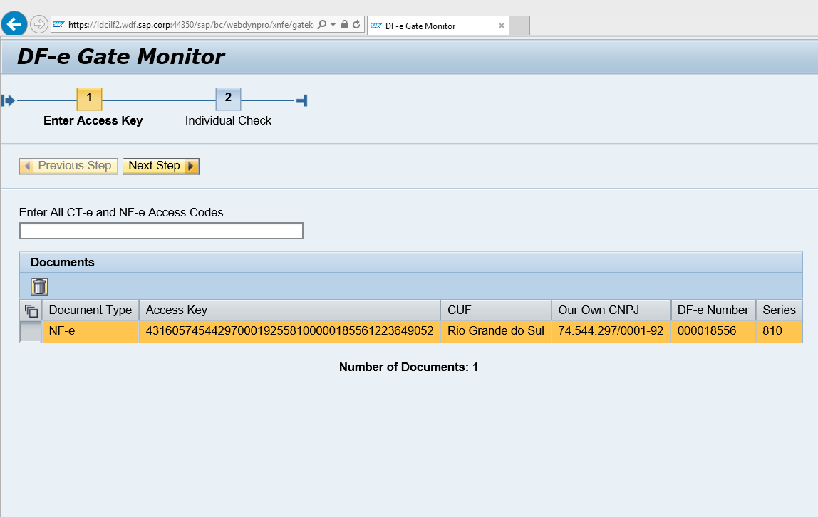 Monitor Portaria 2011 SAP