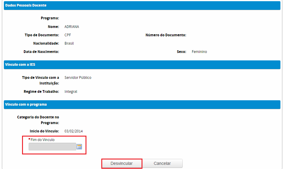 b) Caso verifique que uma categoria foi cadastrada erroneamente, é possível exclui-la por meio do botão. Em seguida, adicione a categoria correta.