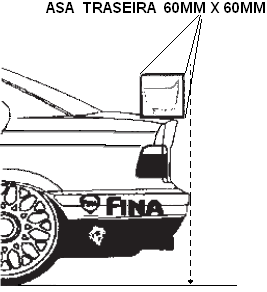 4. PESO O peso mínimo do carro (sem combustível) é de 10 kg, o peso máximo é de 12Kg. 5. MOTOR E COMBUSTÍVEL a) O motor tem de ser monocilindrico a 2 ou 4 tempos, com um máximo de 23 cc.