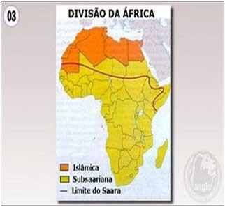 DIVISÃO CULTURAL DO CONTINENTE ÁFRICA