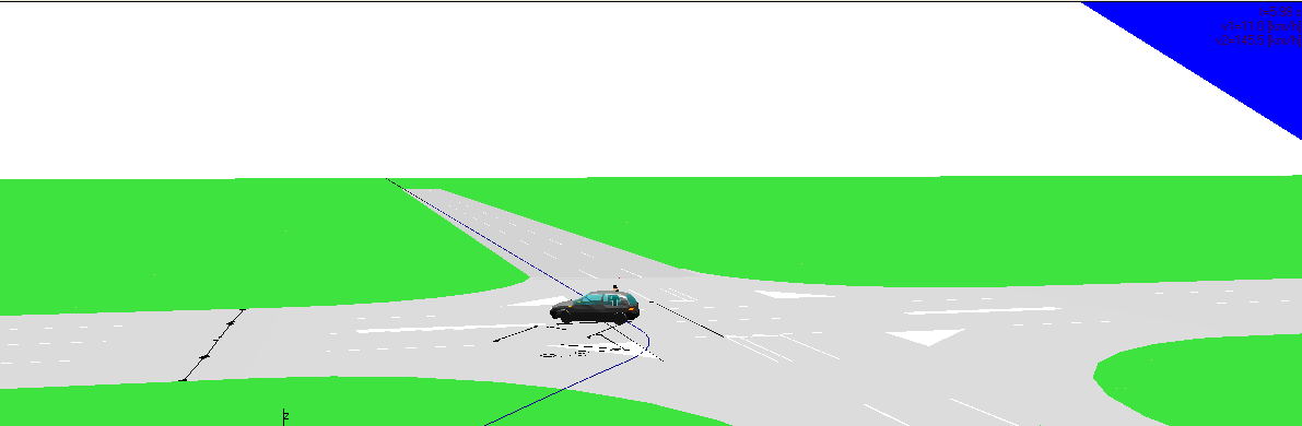 b) O condutor do veículo ligeiro não pára no STOP, visto que o condutor do motociclo está muito longe c) O veículo ligeiro quase a finalizar a sua manobra e o motociclo a aproximar-se em excesso de