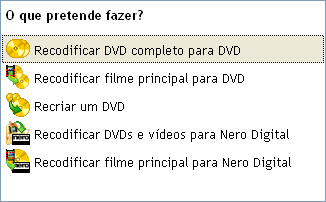 2.2 Copiar um DVD completo Com o Nero Recode 2 CE, não é possível recodificar um DVD completo nem o filme principal num disco DVD.