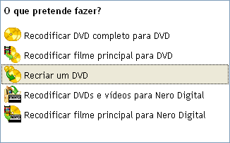 2.3 Criar o seu próprio DVD No Nero Recode CE e no Nero Recode SE não é possível criar os seus próprios novos DVDs através da importação e recodificação dos títulos de DVD.