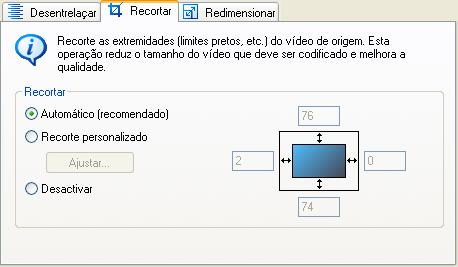 Desentrelaçar O Nero Recode 2 reconhece automaticamente se é necessário desentrelaçar o título de DVD-Video e activa automaticamente a opção escolhida.