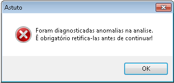 4. Se as anomalias encontradas não forem relevantes para o SAFT o ficheiro será criado e aparece a indicação da sua