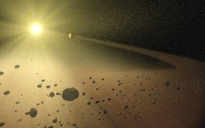 Asteroides Asteroides são corpos pequenos e rochosos que a maioria orbitam o Sol entre