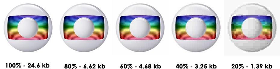 Orientações e dicas Imagem JPG Usa-se o formato JPG para imagens fotográficas ou com muitas cores com degradê, as imagens em JPG podem variar o peso (kb) de acordo com a qualidade de exportação e