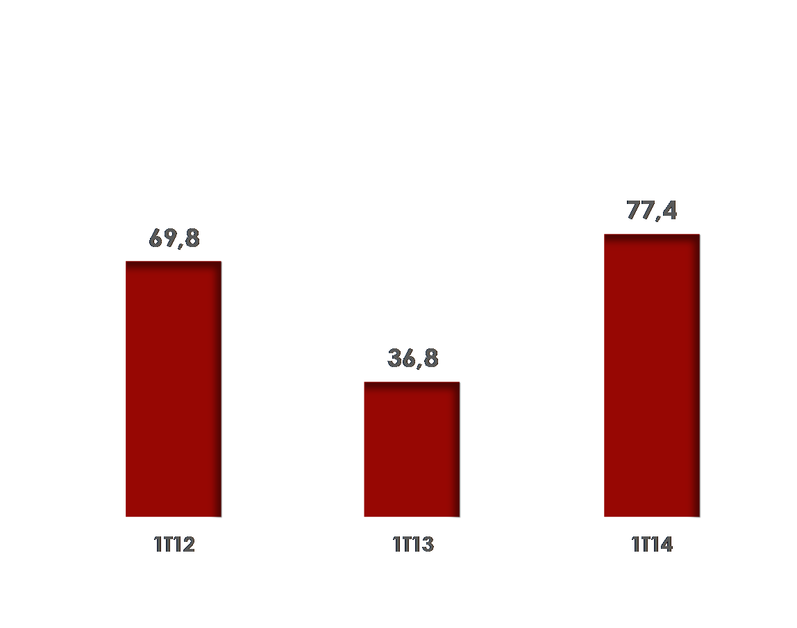 Investimentos Sumário dos Investimentos (R$ MM) 1T14