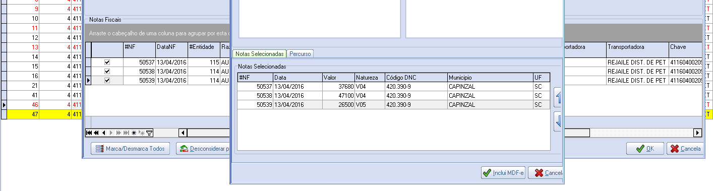 para o MDF-e.
