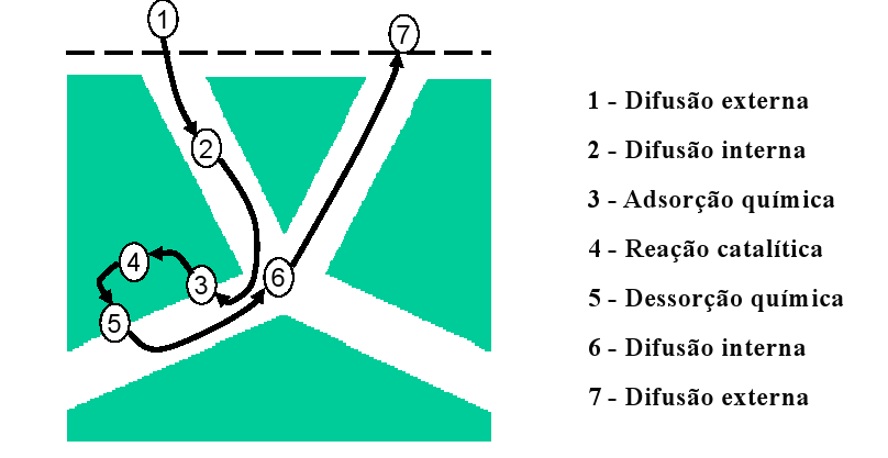 II.3 DIFUÃO ITRPRTICULR COM REÇÃO QUÍMIC HETEROGÊE: QUDO UM ÓLIDO POROO PREET U ÁRE ITER ( ORDEM DE 3 m 2 /g OU UPERIOR) MIOR OU D MEM MGITUDE DO QUE U UPERFÍCIE