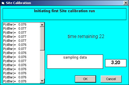 Selecionar Set Site Calibration. Aparece no display o menu Site Calibration (Figura 38). Na opção Enter First Site Depth introduzir a leitura de maré efetuada à fita.