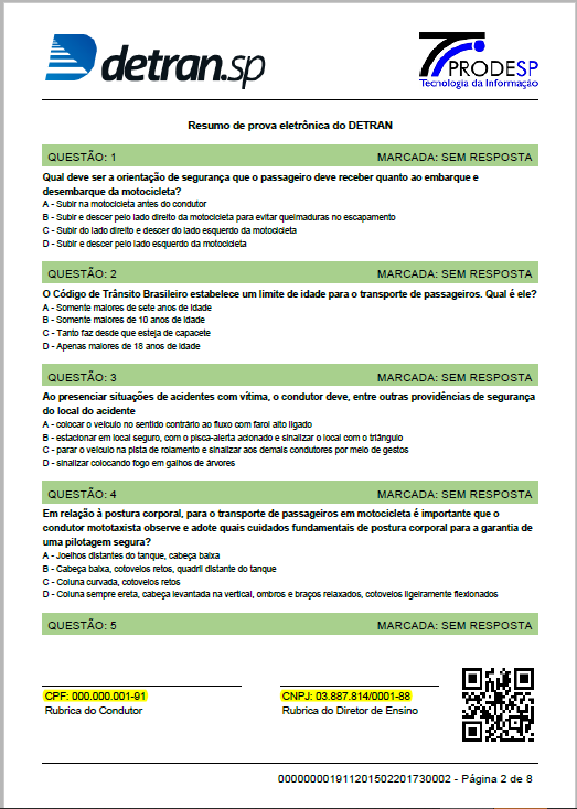 Nas próximas 5 páginas (2ª à 6ª podendo chegar a 9ª página) serão impressas todas as questões da prova e respostas